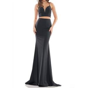 NEW COLORS DRESS heather gown in black